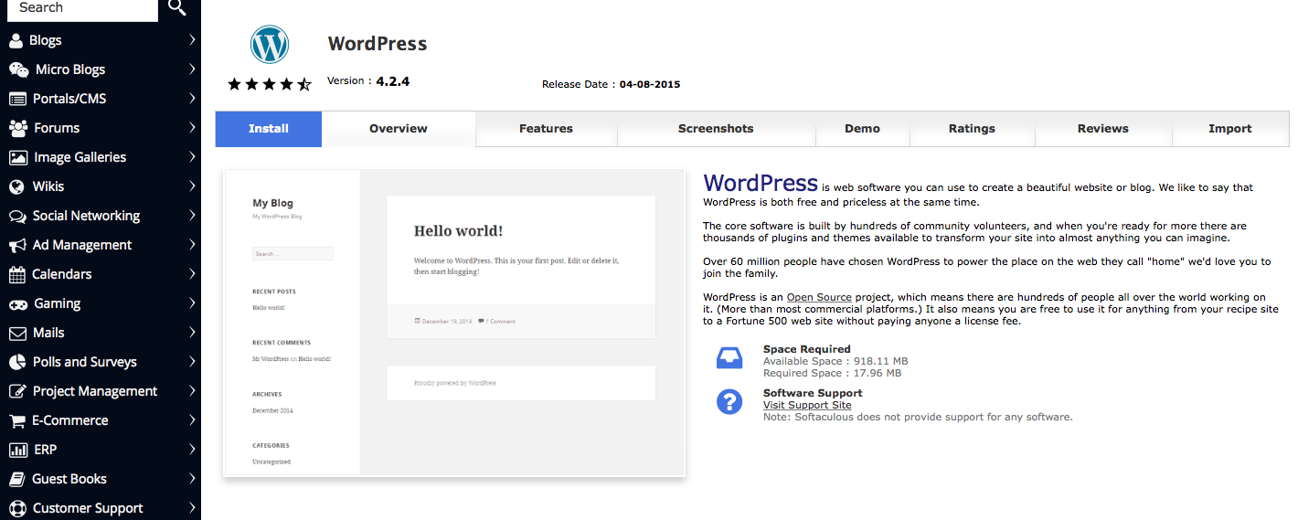 Wordpress Installer